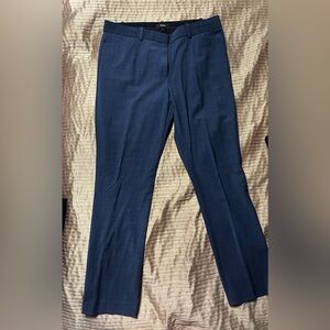 Theory women’s blue straight taper leg ankle dress pants wool 10